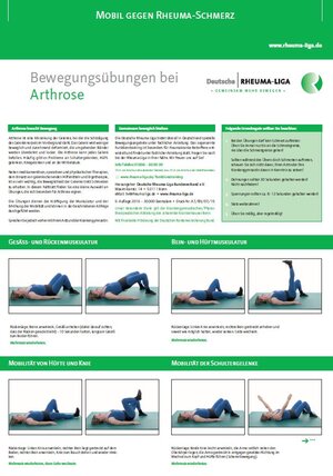 Bewegungsübungen Arthrose