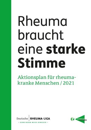 Mann und Frau lachend Cover Broschüre Aktionsplan Rheuma Liga rheumaliga