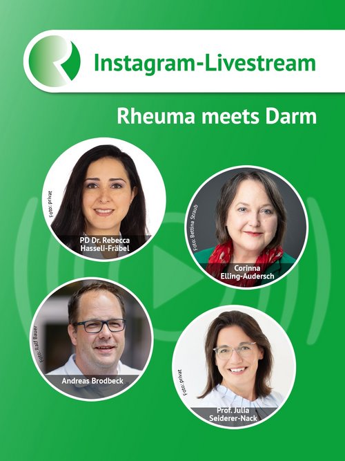 Zu sehen sind die Teilnehmenden des Insta-Talks "Rheuma und Darm".