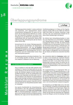 Titelbild Merkblatt Überlappungssyndrome