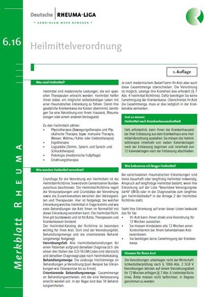 Merkblatt Heilmittelverordnung