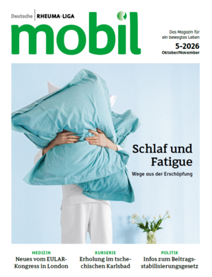Titelbild der Mitgliederzeitschrift "mobil" 5_26 zu Schlaf und Fatigue
