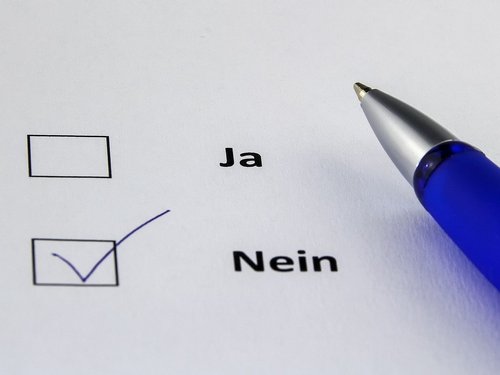 Ja Nein-Auswahl