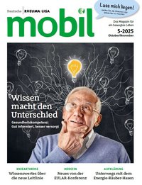 Titelblatt der Mitgliederzeitschrift "mobil": Es zeigt einen älteren Mann in einer nachdenklichen Pose. .