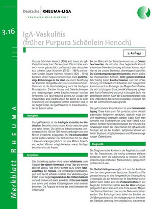 Titelbild Merkblatt Purpura Schoenlein Henoch