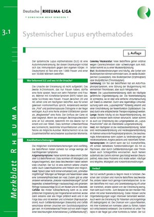 Titelbild Merkblatt systemischer Lupus Erythematodes