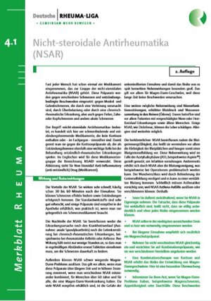 Titelbild Merkblatt Nicht-steroidale Antirheumatika (NSAR)