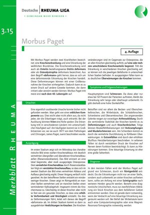 Titelbild Merkblatt Morbus Paget