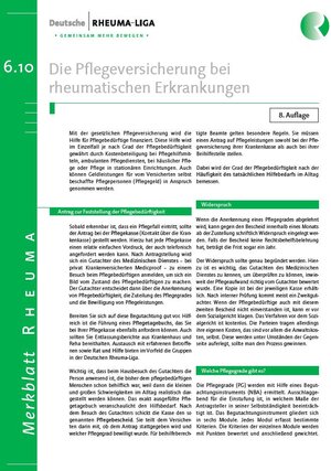 Merkblatt Pflegeversicherung