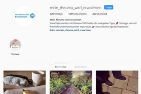 Screenshot Instagram Mein Rheuma wird erwachsen